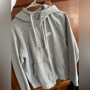 Nike Hoodie Zip Up grey women’s small